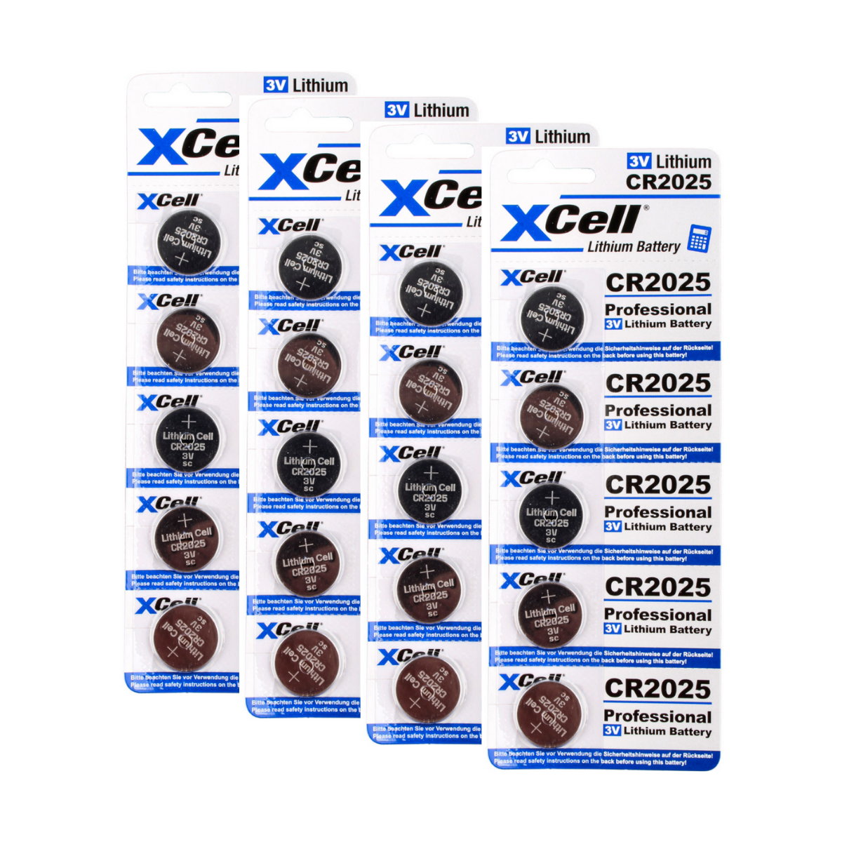 20x CR2025 Lithium-Knopfzelle 3V / 170mAh (4x 5er Pack)