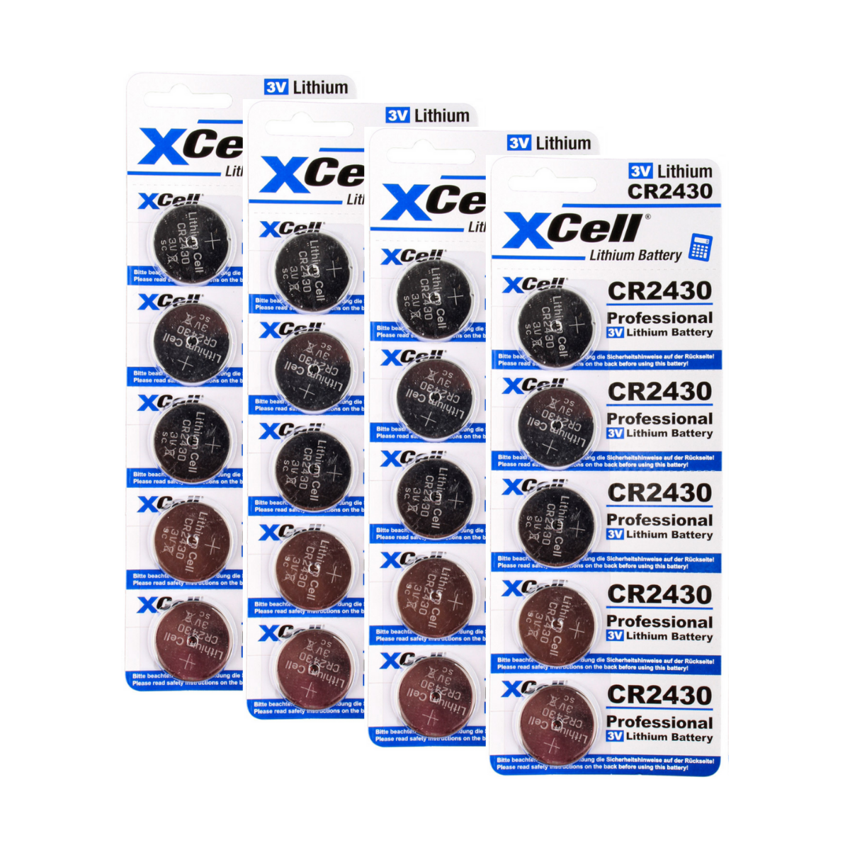 20x CR2430 Lithium-Knopfzelle 3V / 290mAh (4x 5er Pack)