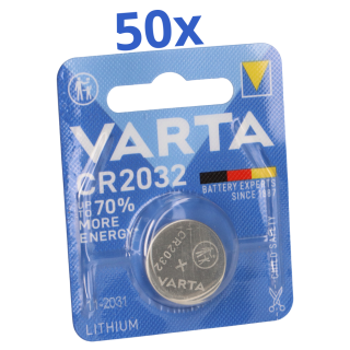 VARTA CR 2032 Lithium-Knopfzelle 3V 50 Stück 1er Blister