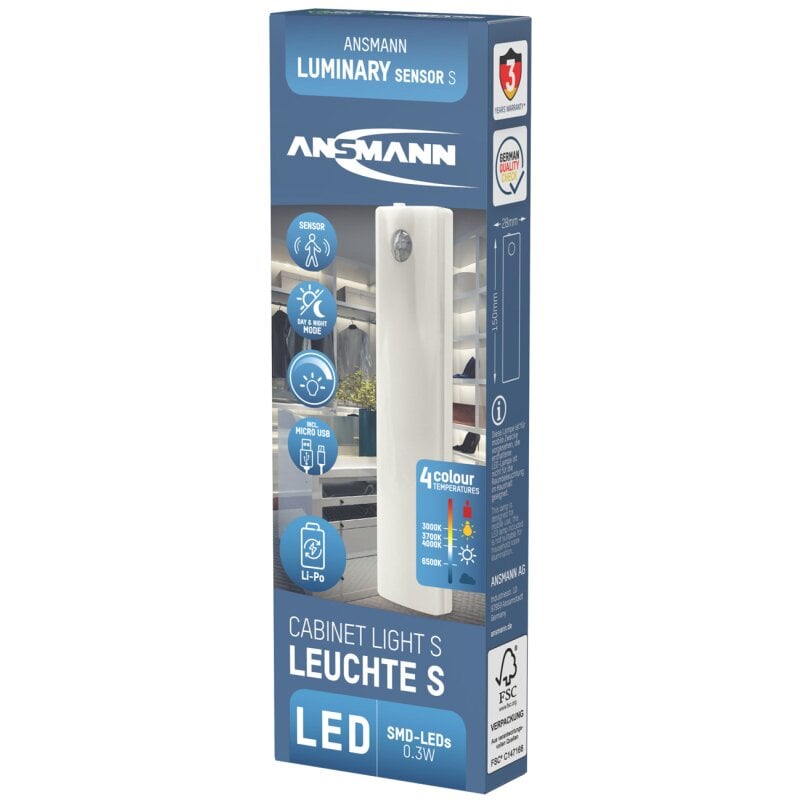2x Ansmann LED Unterbauleuchte S inkl. Bewegungssensor