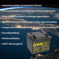 B-Ware Kung Long WPS40-12 12V 40Ah AGM Bleiakku M6 VdS 2