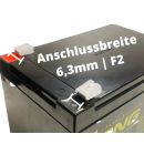 B-Ware Kung Long VdS WP12-12 12V F1 4,8mm12Ah AGM Blei Accu Batterie wartungsfrei