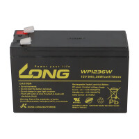 B-Ware Kung Long WP1236W 12V 9Ah AGM Bleiakku F2 6,3mm Hochs