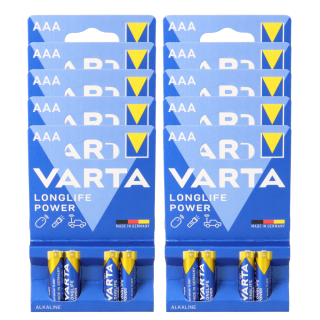 40x Varta 4903 Longlife Power Micro Batterie AAA im 4er Blister