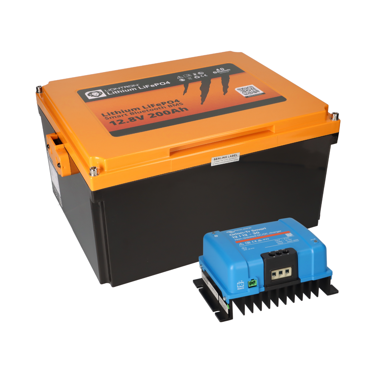 SET LIONTRON LiFePO4 Akku 12,8V 200Ah Untersitz + Victron Orion-Tr Smart 12/12-30A Ladebooster