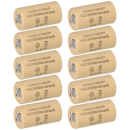 10x XCell Akku Sub-C 1,2V 1500 mAh 1500SCK PP Pappmantel...