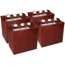 4x Trojan T-125 6V 240Ah deep cycle Batterie (24V)