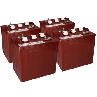 4x Trojan T-105 6V 225Ah Deep Cycle Batterie (24V)