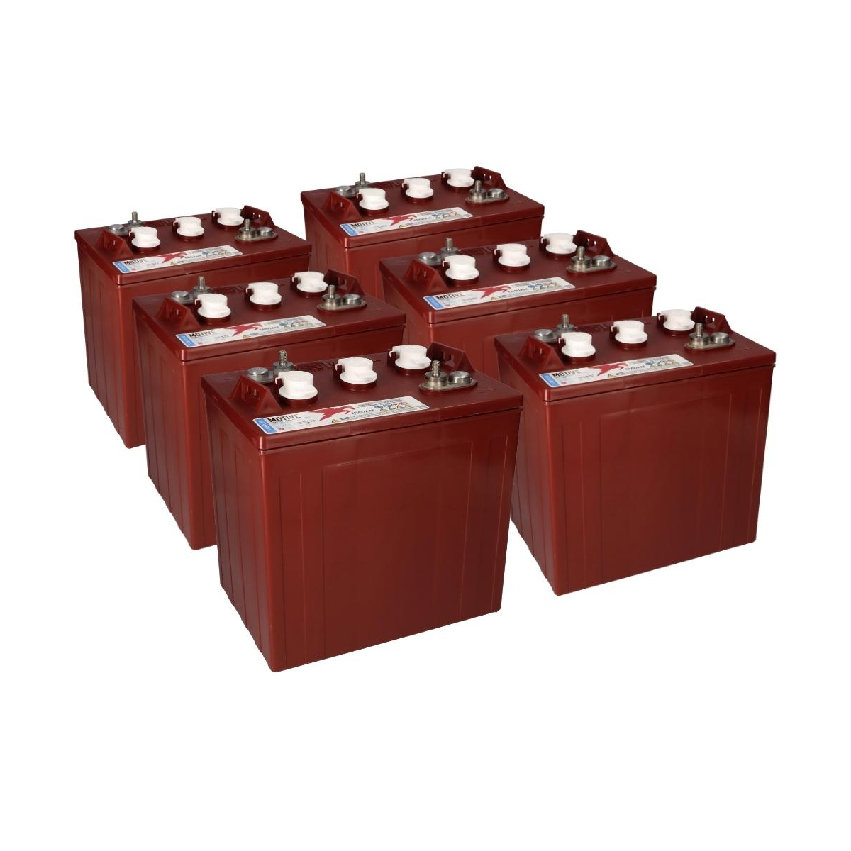 6x Trojan T-105 Plus 6V 225Ah Deep Cycle Batterie (36V)