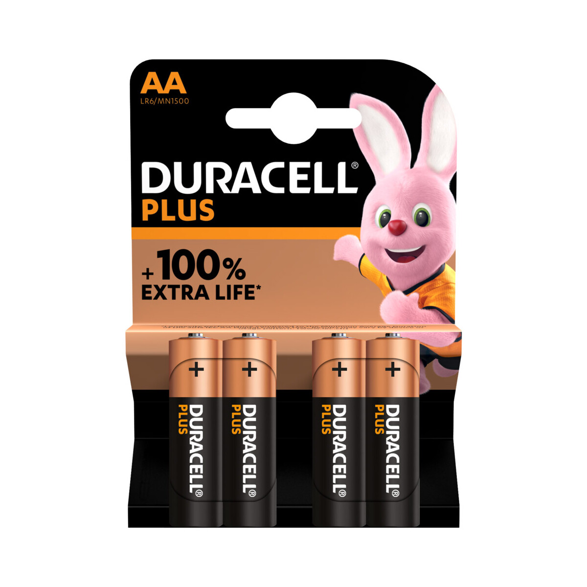 Duracell MN1500 Plus Mignon Batterie 1,5V 4er Blister