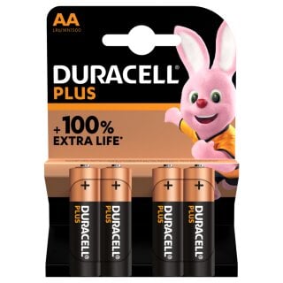 Duracell MN1500 Plus Mignon Batterie 1,5V 4er Blister