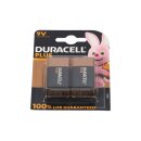 Duracell MN1604 Plus 9V-Block Batterie 2er Blister