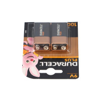 2x Duracell Plus MN1604 9V Block Batterie - passend für