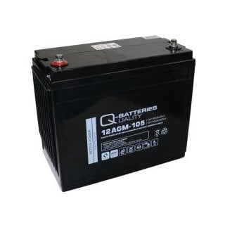 Q-Batteries 12 AGM-105 Traktionsbatterie 12V 122Ah AGM Akku VRLA