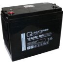 Q-Batteries 12 AGM-105 Traktionsbatterie 12V 122Ah AGM...