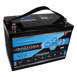 PATONA Platinum LiFePO4 Akku 12V 100Ah 1200Wh 100.000mAh