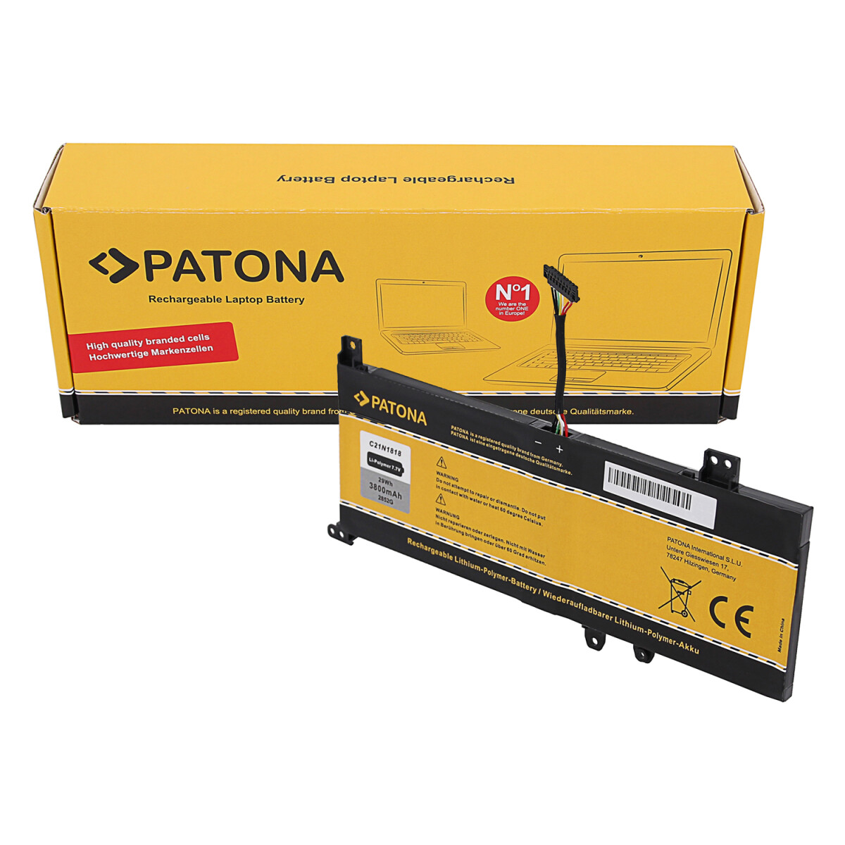 PATONA Akku für Asus VivoBook 14 X412 Series C21N1818 B200-02760000 C41N1715