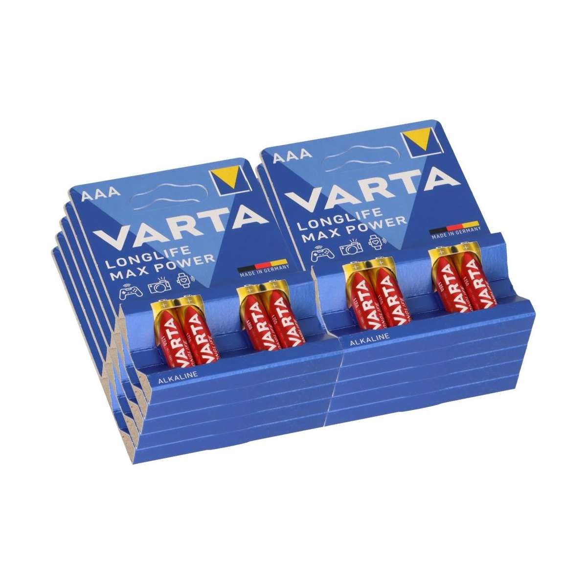 40x Varta 4703 Longlife Max Power Micro Batterie AAA 10x 4er Blister