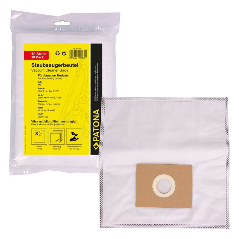 10 Staubsaugerbeutel mehrlagig Vlies inkl. Microfilter Swirl R22 F89 Y103 f. AFK Alaska De' Longhi Fakir...