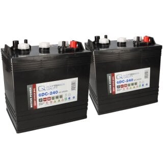 2x Q-Batteries 6DC-240 6V 240Ah Deep Cycle Traktionsbatterie