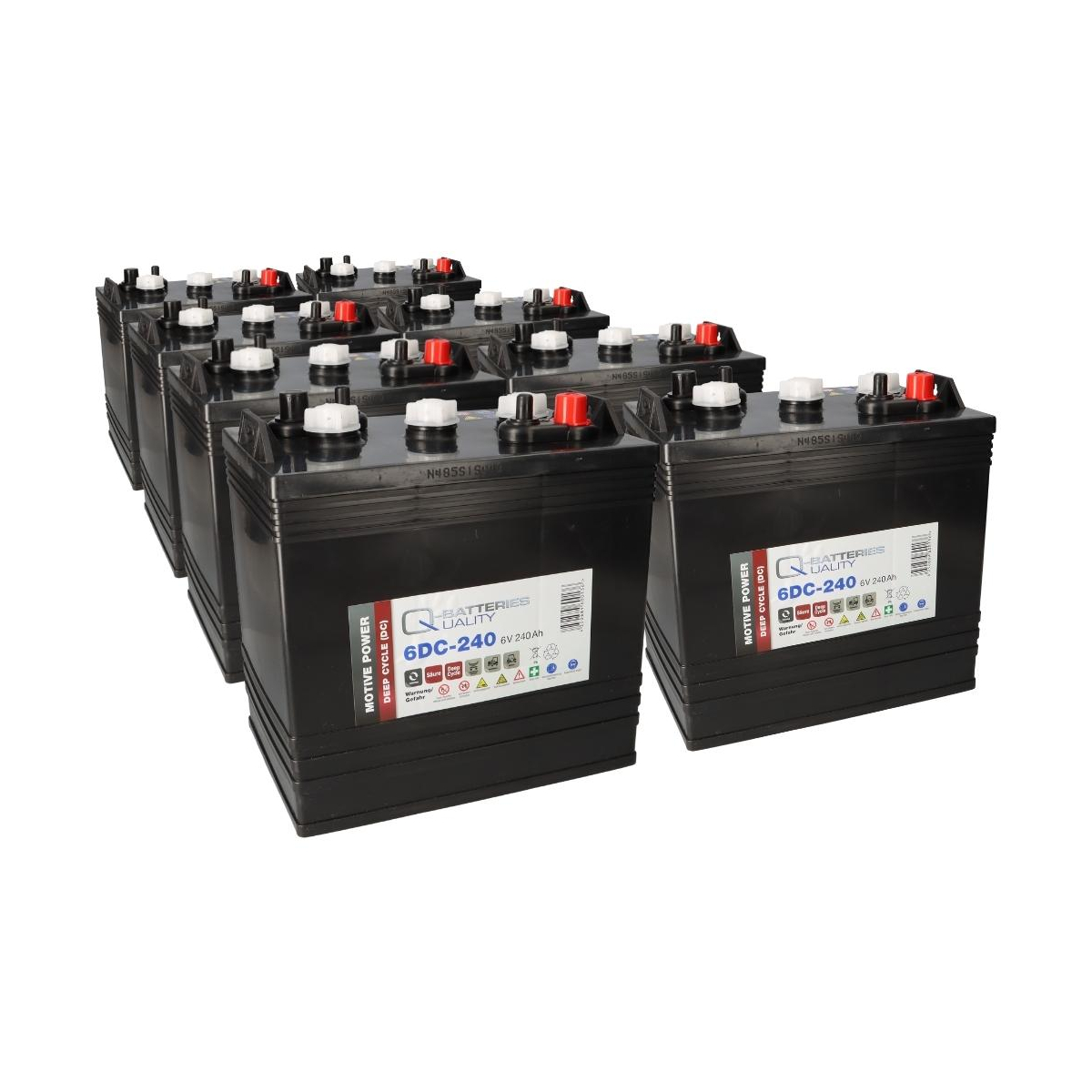 8x Q-Batteries 6DC-240 6V 240Ah Deep Cycle Traktionsbatterie