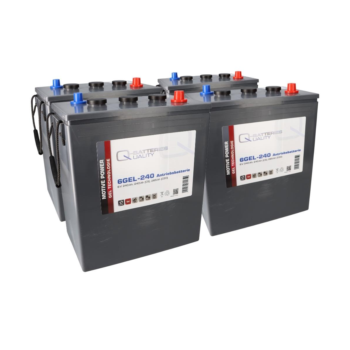 QB Ersatzakku 4x 6V (24V) 240Ah kompatibel Scrubtec Boost 8