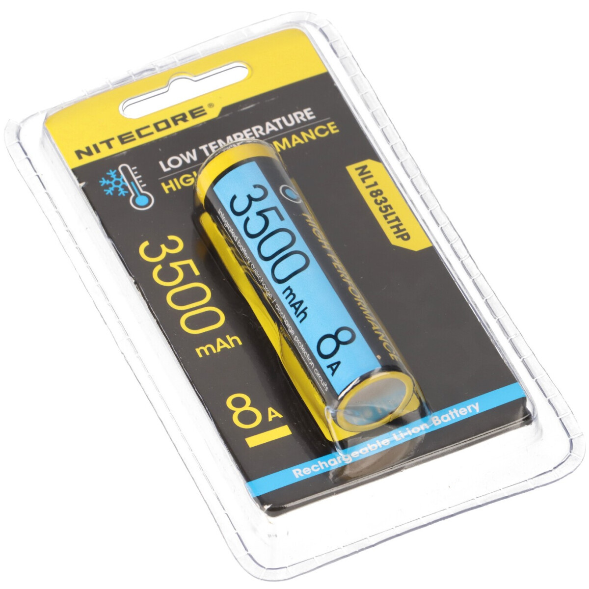 Nitecore Li-Ion Akku 18650 NL1835LTHP - 3,6V 3,5Ah - temperaturfest bis zu -40°C.