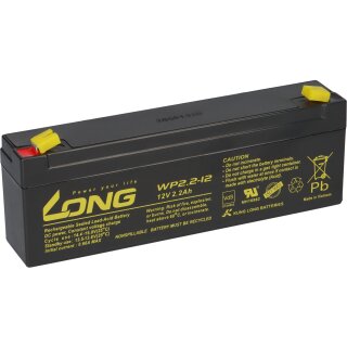 Kung Long WP2 2 12 12V 2,2Ah AGM Blei Batterie wartungsfrei VdS battery
