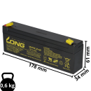 B-Ware Kung Long WP2.2-12 12V 2,2Ah AGM Blei Batterie...