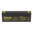 B-Ware Kung Long WP2.2-12 12V 2,2Ah AGM Blei Batterie wartungsfrei VdS battery