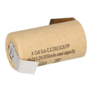 Panasonic Akku Sub-C 1,2V / 1700mAh N-1700SCR , Pappmantel T Z-Form