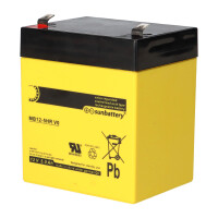 SUN Battery MB12-5HRV0 AGM Akku 12V 5,4Ah T2 / Faston 6,3 mm