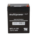 Multipower Blei-Akku 12V 2,9Ah MP2,9-12R Faston 4,8