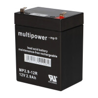 Multipower MP2,9-12R AGM Bleiakku 12V 2,9Ah – F4,8 mm,