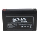 UPlus US6-7.0 6V 7.0Ah Akku AGM Blei Vlies wartungsfrei