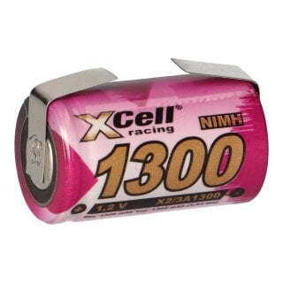 XCell Akku 2/3 A 1,2V 1300mAh NiMH U-Lötfahne