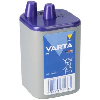 VARTA 6 Volt Blockbatterie "Longlife" für Baustellenbeleuchtung Alarmanlagen 