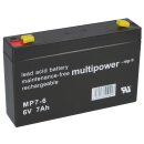 Set - Bleiakku und Ladegerät - 6V 7Ah Multipower...