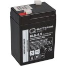 Set - Bleiakku und Ladegerät - 6V 4,5Ah Q-Batteries Akku 0,6A Lader