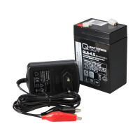 Q-Batteries 6LS-4.5 Akku-Ladegerät-Set 6V 4,5Ah –