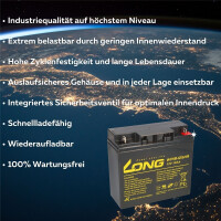 APC RBC11 kompatibler Ersatzakku - 4x Kung Long WP18-12SHR 1
