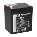 Q-Batteries 12LCP-5 12V - 5Ah AGM Bleiakku zyklenfest