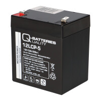 Q-Batteries 12LCP-5 12 V 5 Ah AGM Deep-Cycle-Akku 6