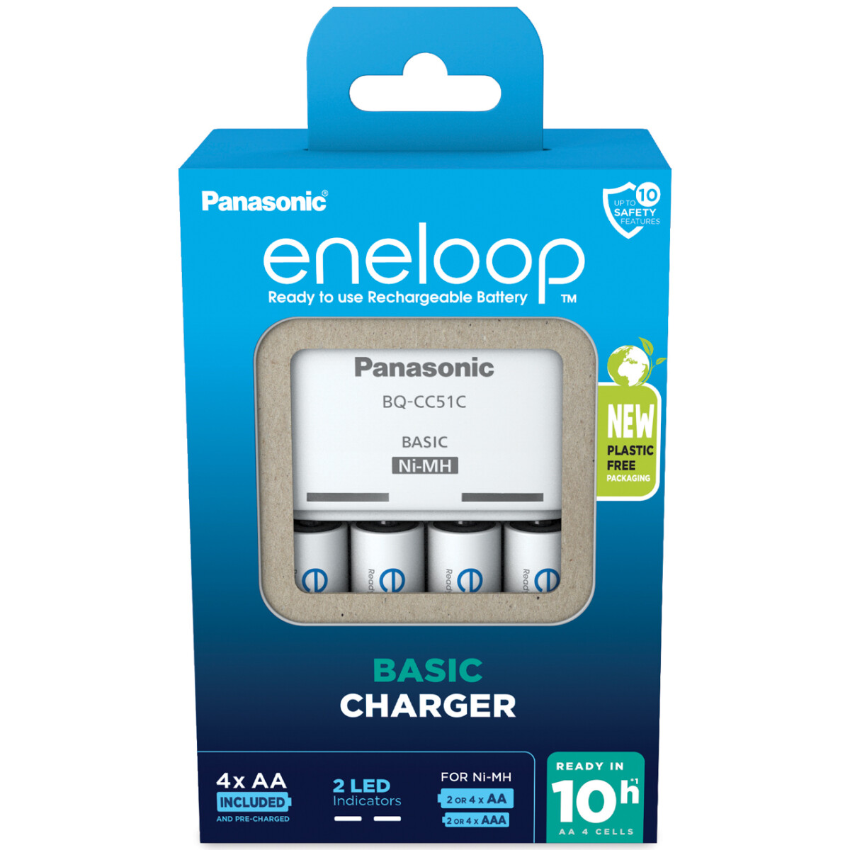 eneloop BQ-CC51 Basic Charger inkl. 4x AA Akkus