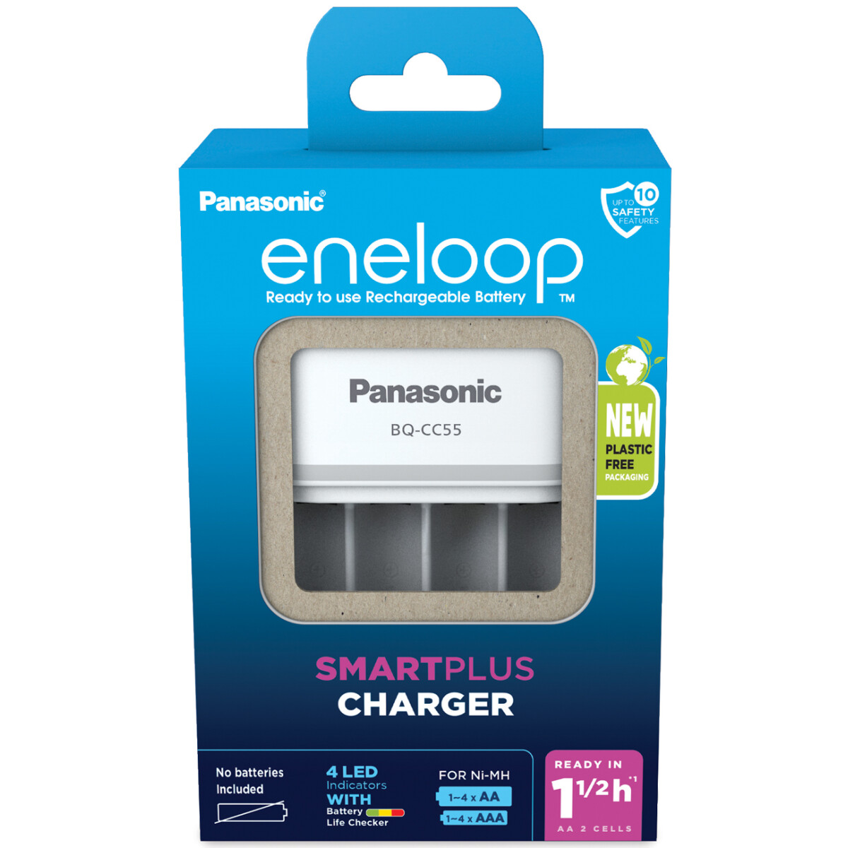 eneloop BQ-CC55 Smart & Quick Charger mit Überladeschutz unbestückt