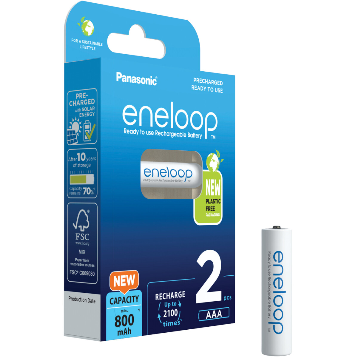 eneloop Micro Akku BK-4MCDE/2BE Ni-MH 1,2V / 800mAh