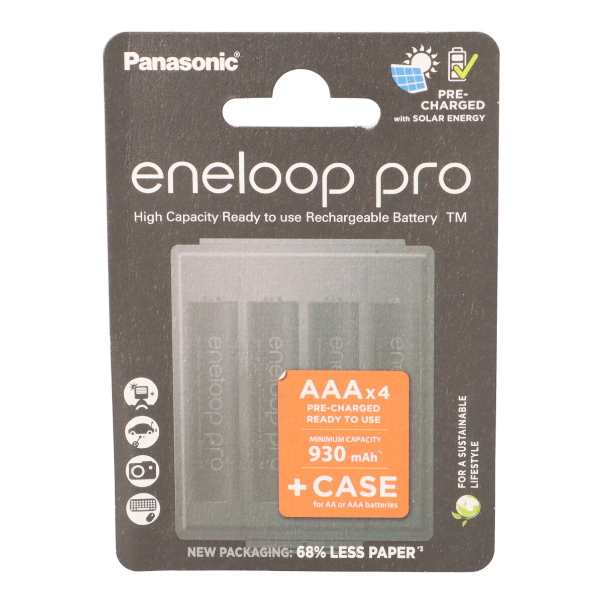4x eneloop pro Micro Akku BK-4HCDEC4BE Ni-MH 1,2 V / 930mAh