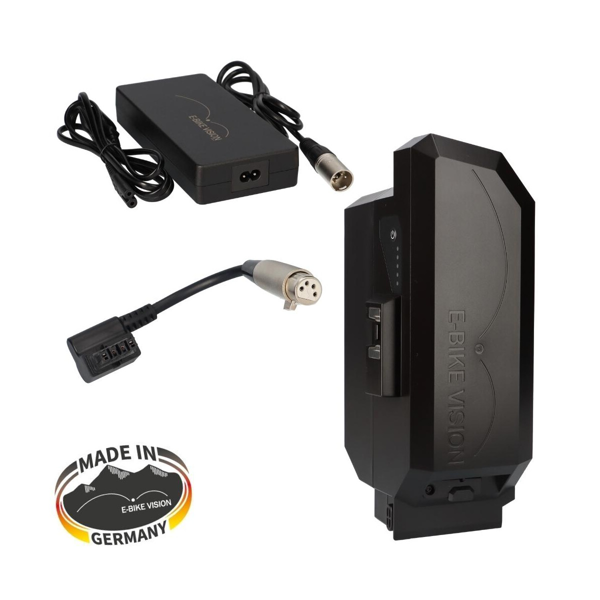 E-BIKE VISION Panasonic Next Generation Akku 36V 19Ah 691Wh + 6A Schnellladegerät & Adapter