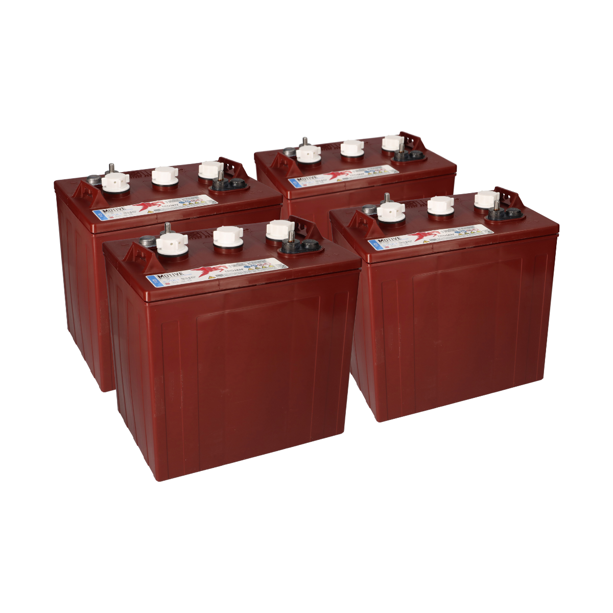 4x Trojan T-125 Plus 6V 240Ah Deep Cycle Traktionsbatterie ELPT-Anschluss