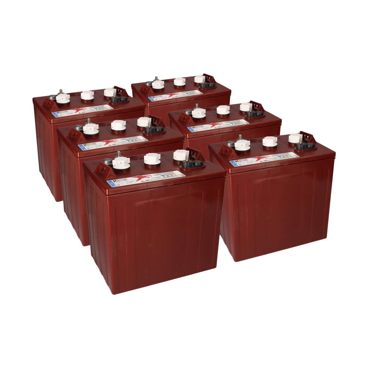 6x Trojan T-125 Plus 6V 240Ah Deep Cycle Traktionsbatterie ELPT-Anschluss